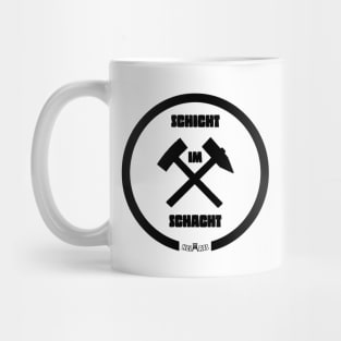 Schicht im Schacht (Schlägel und Eisen) schwarz Mug